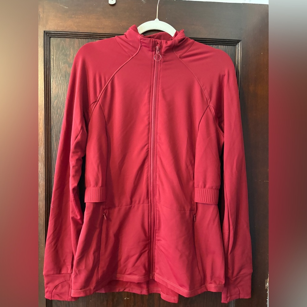 Fabletics Red Full-Zip Jacket - image 1
